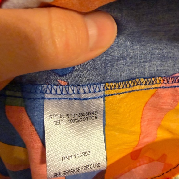 SugarLips Colorblock Abstract Print Smocked Waist Midi Dress | Size M - Picture 9 of 9